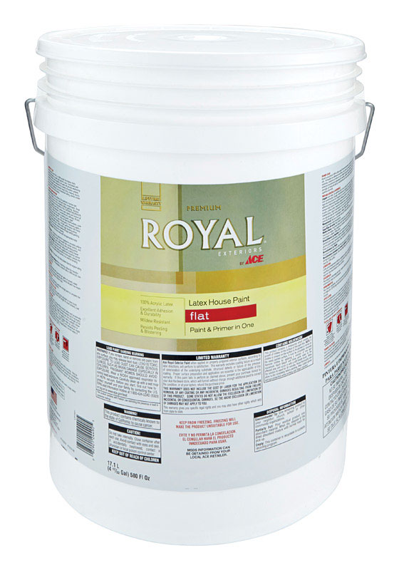 Ace Royal Exterior Latex House Paint Flat 5 gal. Neutral Base VSHE1367481, 103M3408