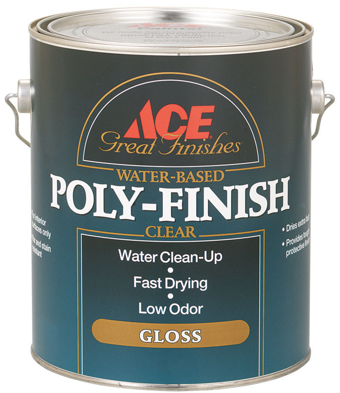 Ace Indoor Clear Satin Water Based PolyFinish 1 gal. VSHE16000,