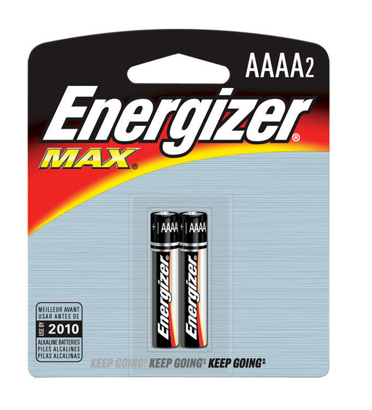 Energizer Max AAAA Alkaline Batteries 1.5 volts 2 pk VSHE559846, E96BP2