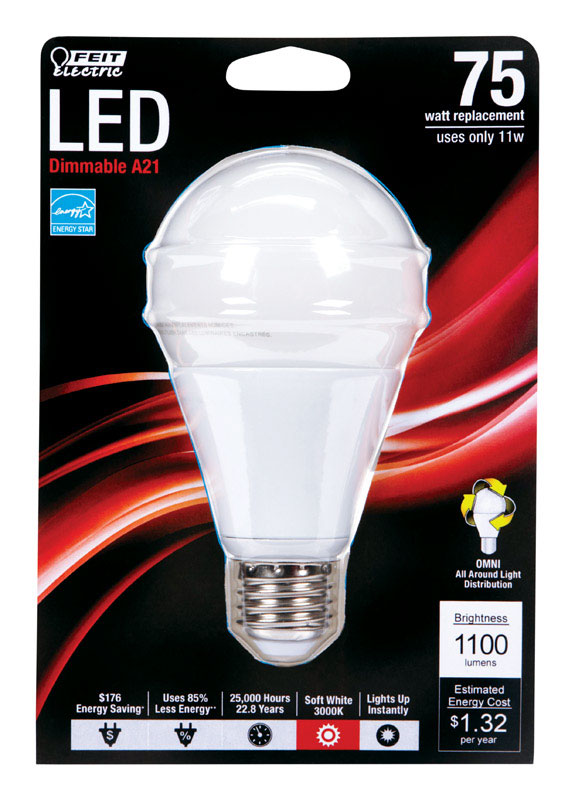 FEIT Electric LED Bulb 11 watts 1100 lumens 3000 K Medium Base (E26
