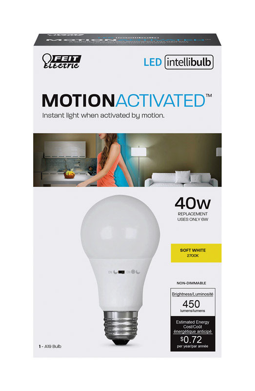 FEIT Electric Intellibulb LED Motion Sensing Light Bulb 6 watts 450