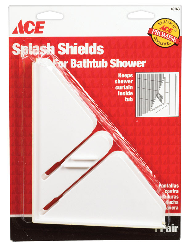 Ace Plastic Splash Shield White VSHE40163, 40163N