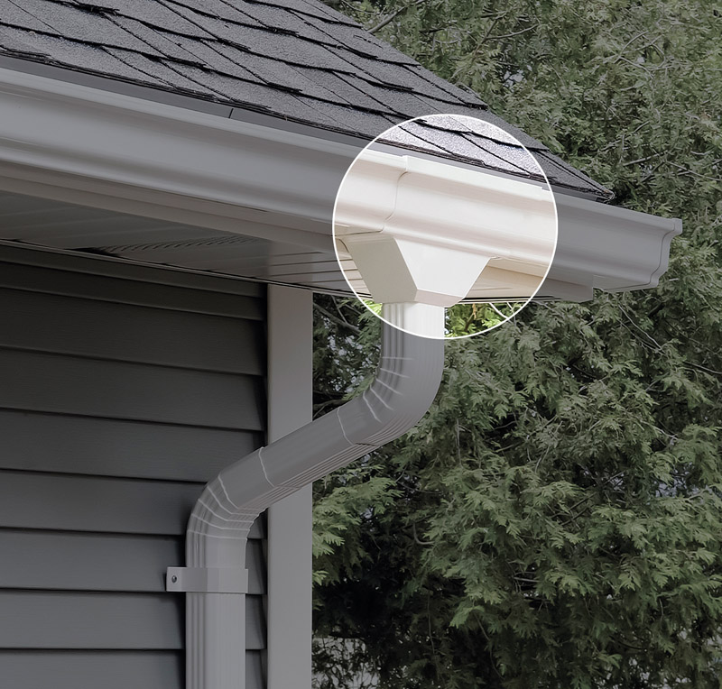 Genova 13 L x 5 in. W x 8.4 in. H x 5 in. W x 2 in. H Vinyl K Gutter