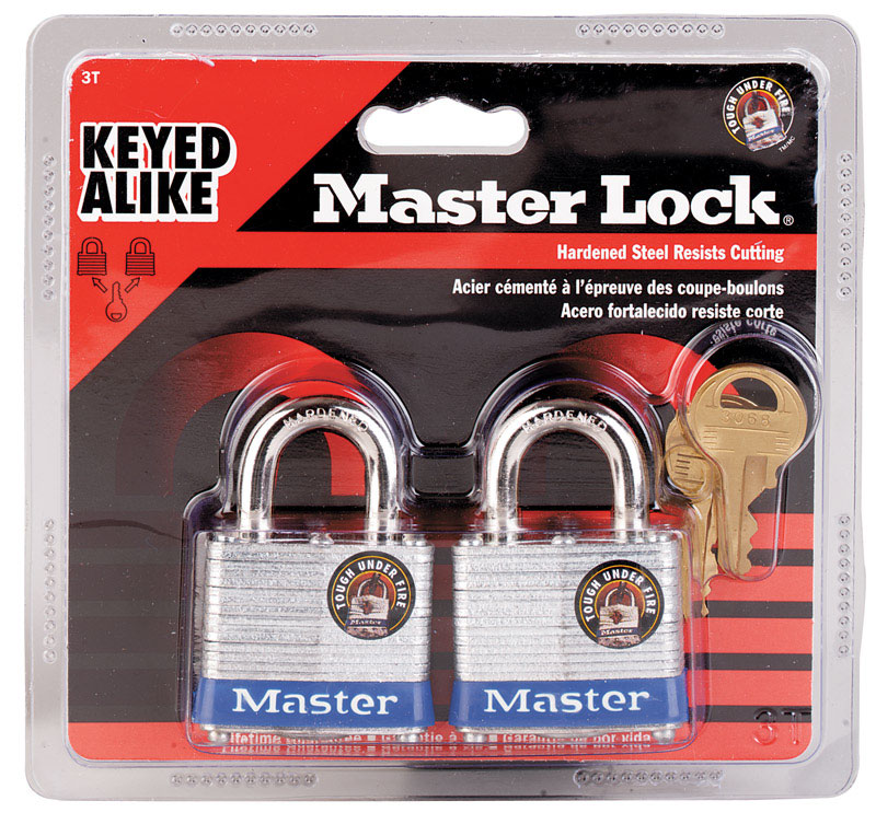 Master Lock 15/16 in. H x 15/8 in. W x 19/16 in. L Laminated Steel