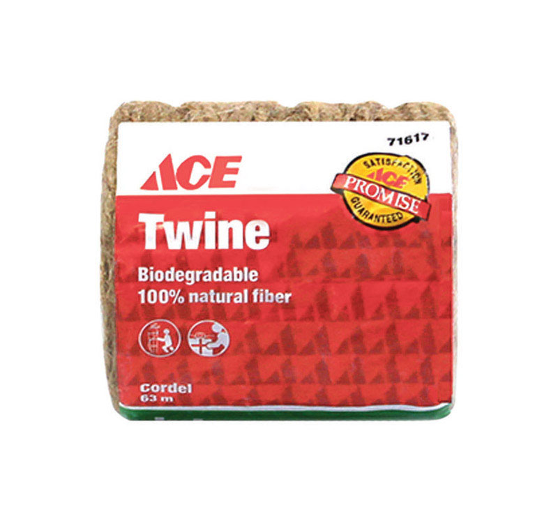 Ace 1/4 in. Dia. x 208 ft. L Jute Twine Natural VSHE71617, 53219