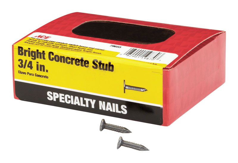 Ace Flat 3/4 in. L Concrete Nail Fluted Bright 1 lb. VSHE78655, 78655