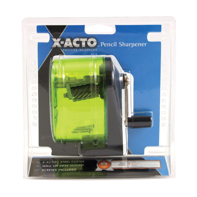 XActo Pencil Sharpener For Standard Size Pencils Desk or Wall Mount VSHE91264, 1065
